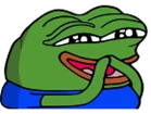A picture of Pepe giggling